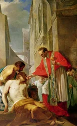 St. Charles Borromeo Administering the Sacrament to a Plague Victim in Milan